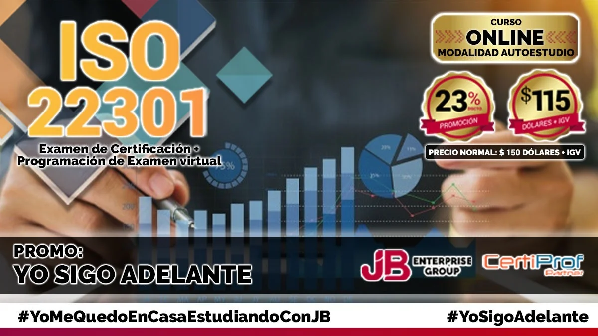 Portada de Promo Yo Sigo Adelante: "Curso Online": ISO 22301 AUDITOR
