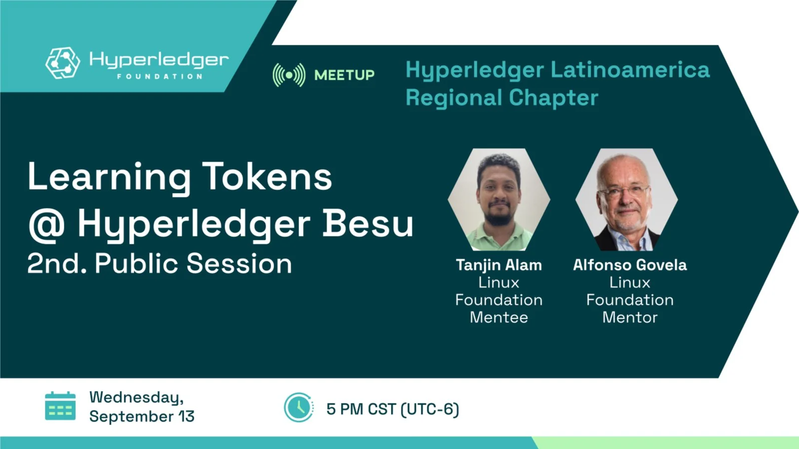 Portada de Learning Tokens @ Hyperledger Besu, 2nd. Public Session