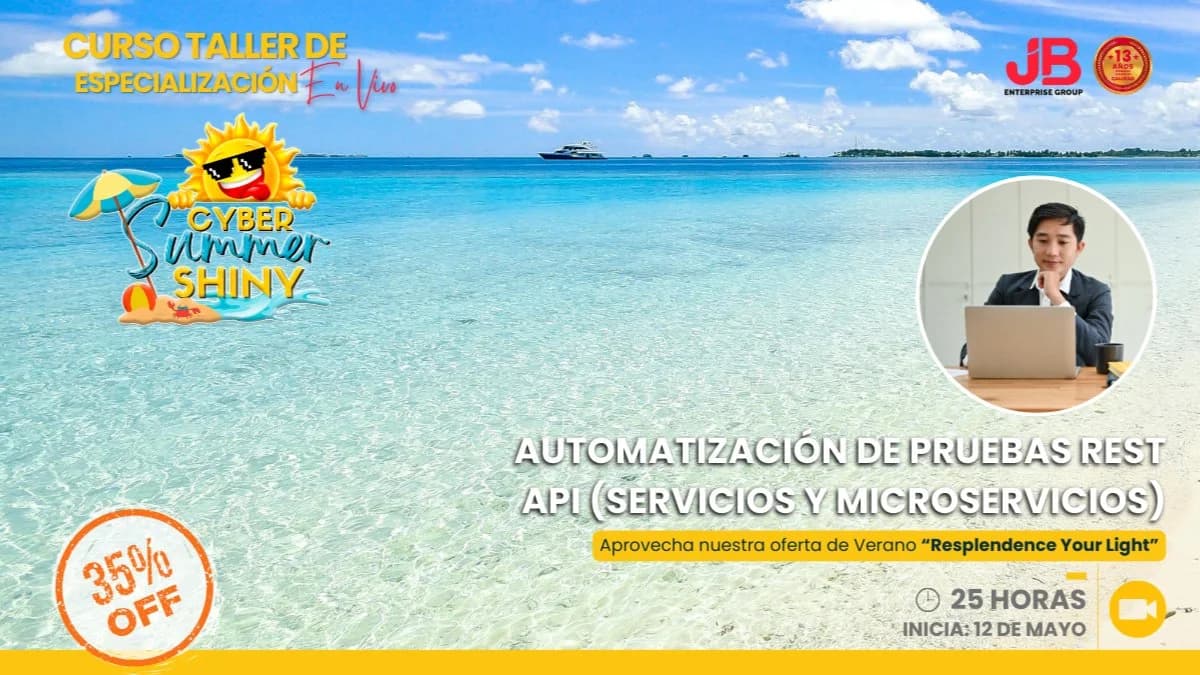 Portada de CYBER SUMMER SHINY: AUTOMATIZACIÓN DE PRUEBAS REST API