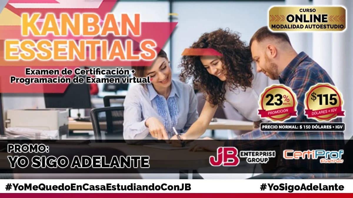 Portada de Promo Yo Sigo Adelante: "Curso Online": KANBAN ESSENTIALS