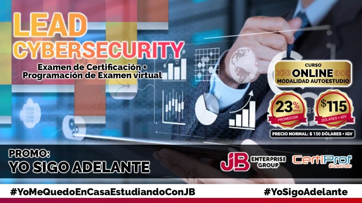 Portada de Promo Yo Sigo Adelante: "Curso Online": LEAD CYBERSECURITY