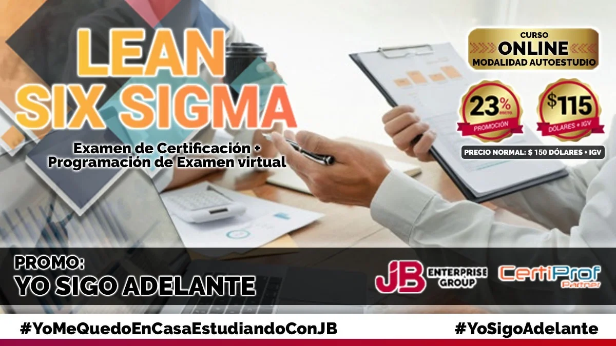 Portada de Promo Yo Sigo Adelante: "Curso Online": LEAN SIX SIGMA