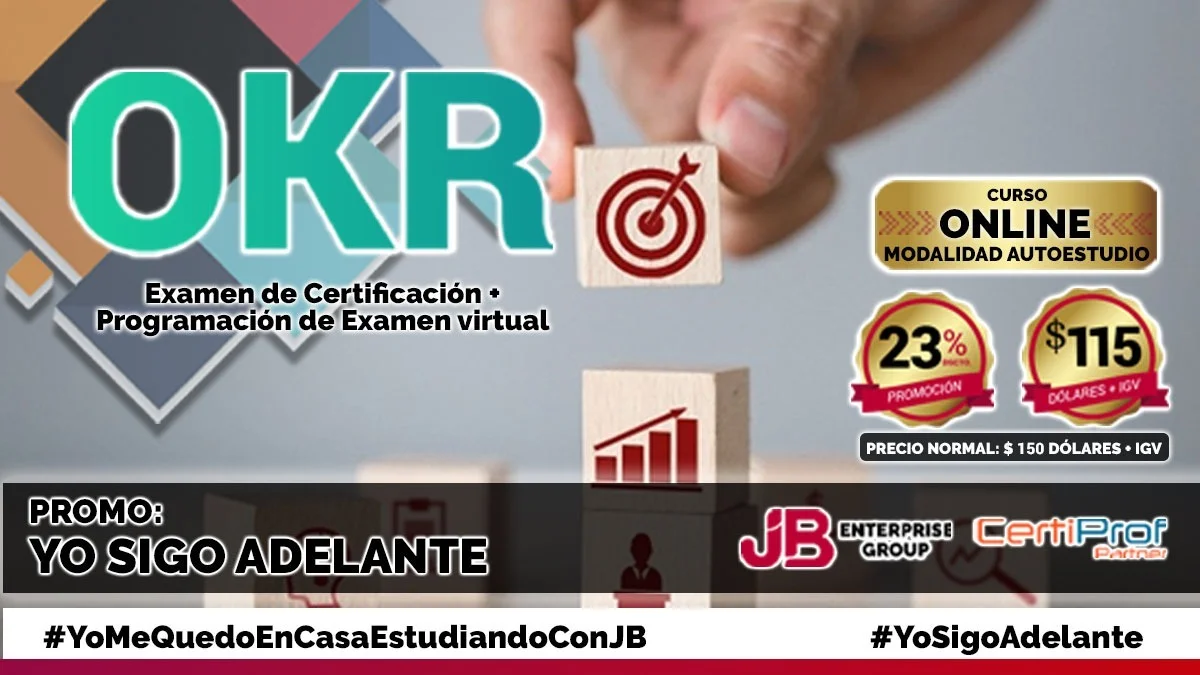 Portada de Promo Yo Sigo Adelante: "Curso Online": OKR