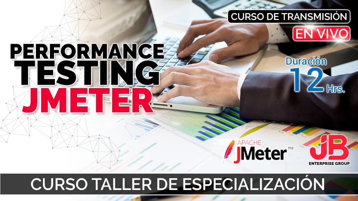 Portada de Curso de Transmisión en Vivo: PERFORMANCE TESTING CON JMETER