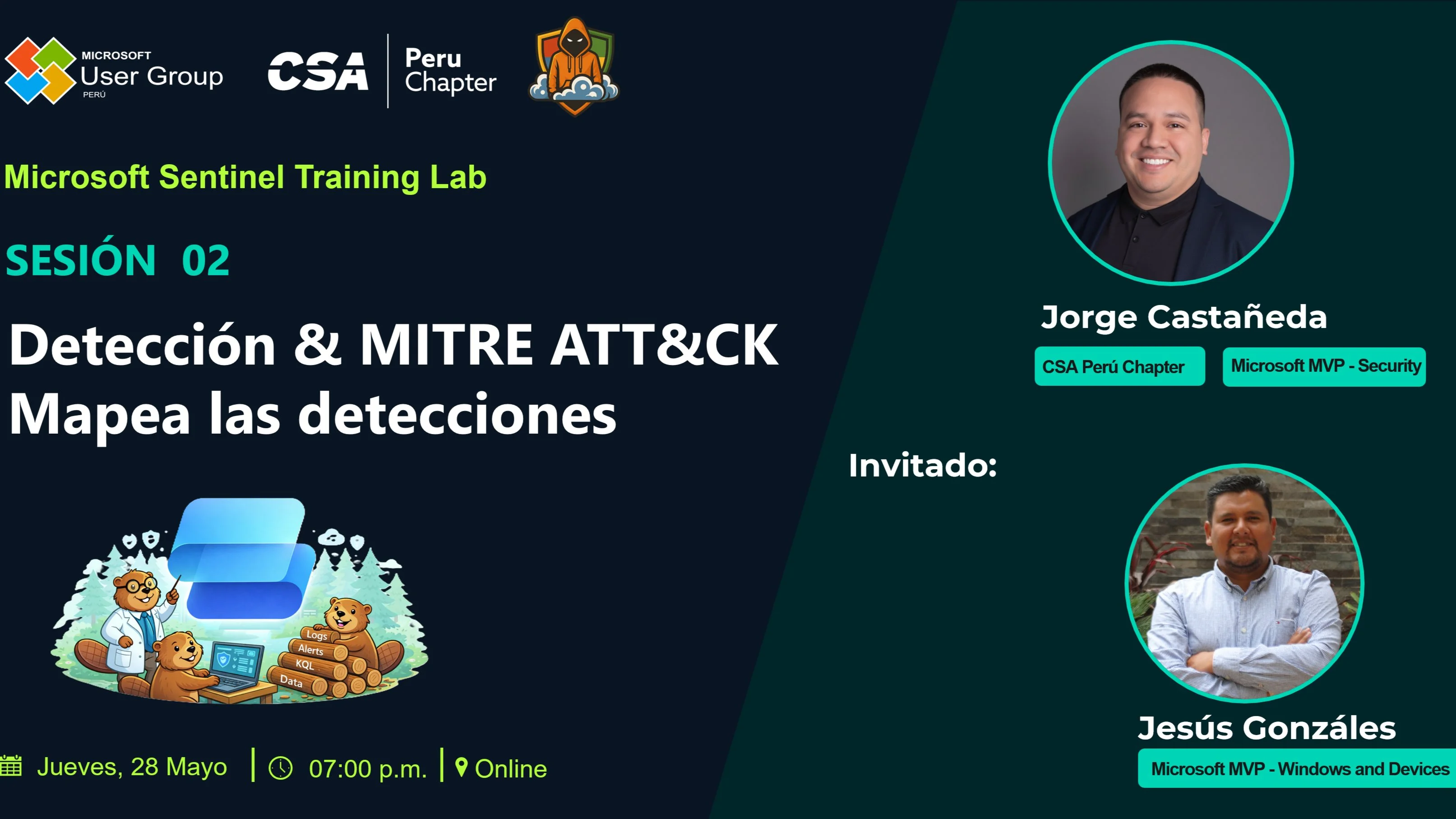 Portada de SESIÓN 02 — Detección & MITRE ATT&CK Mapea las detecciones