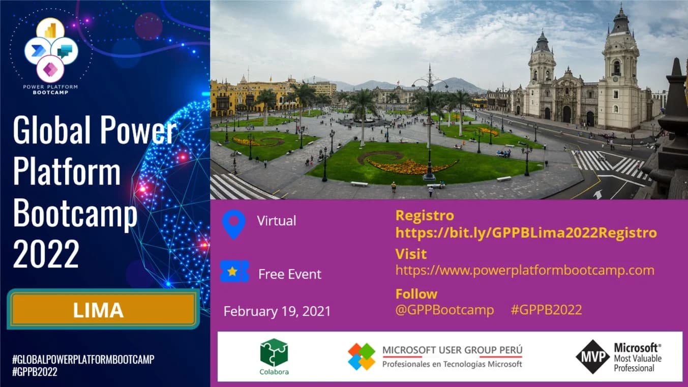 Portada de Global Power Platform Bootcamp Lima 2022