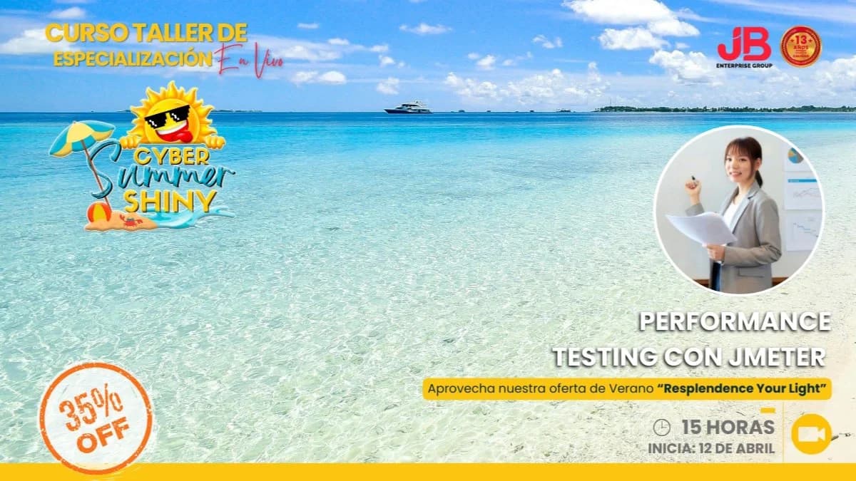 Portada de CYBER SUMMER SHINY: PERFORMANCE TESTING CON JMETER