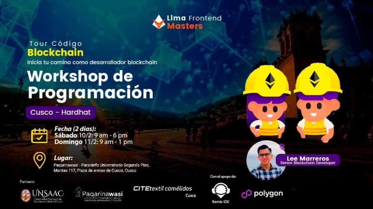 Portada de Cusco | Workshop Blockchain (2d) - TOUR CÓDIGO BLOCKCHAIN