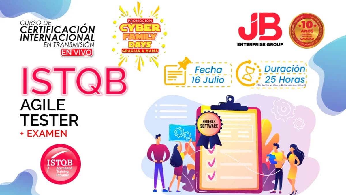 Portada de Curso de Certificación Internacional: “ISTQB AGILE TESTER"