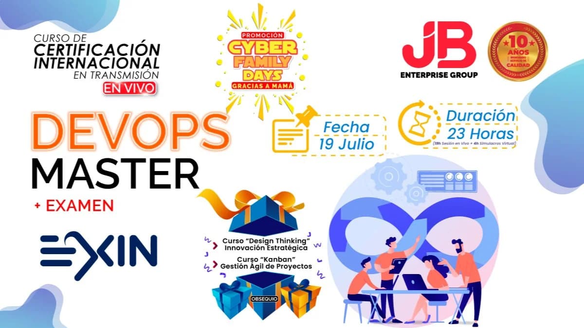 Portada de Certificacion: DEVOPS MASTER "Preparacion y Examen Internacional"