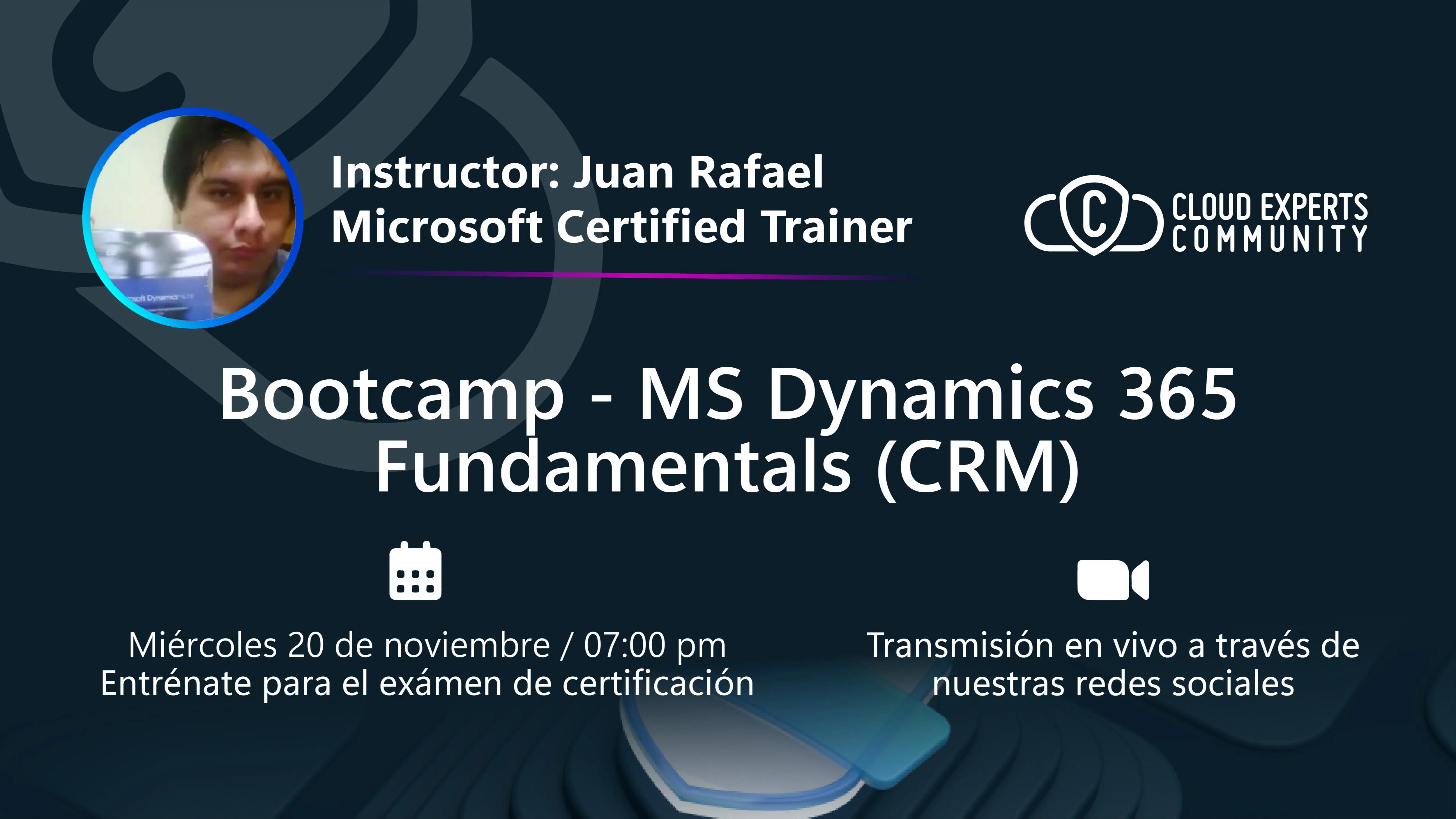 Portada de Bootcamp - MS Dynamics 365 Fundamentals (CRM) - 3 (Reprogramado)