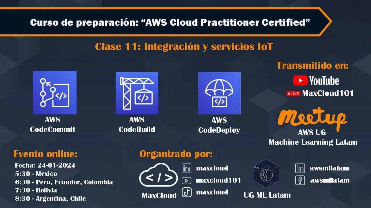 Portada de AWS Cloud Practitioner - Clase 11: Herramientas para Devops