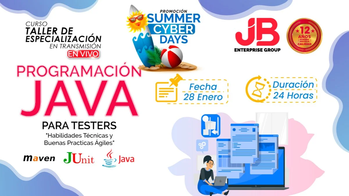 Portada de ๐๐๐๐๐๐ #๐๐๐๐๐๐๐๐๐:Programaciรณn Java para Testers e Implementaciรณn