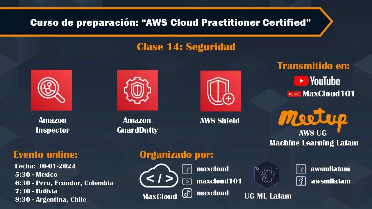Portada de AWS Cloud Practitioner - Clase 14: Security