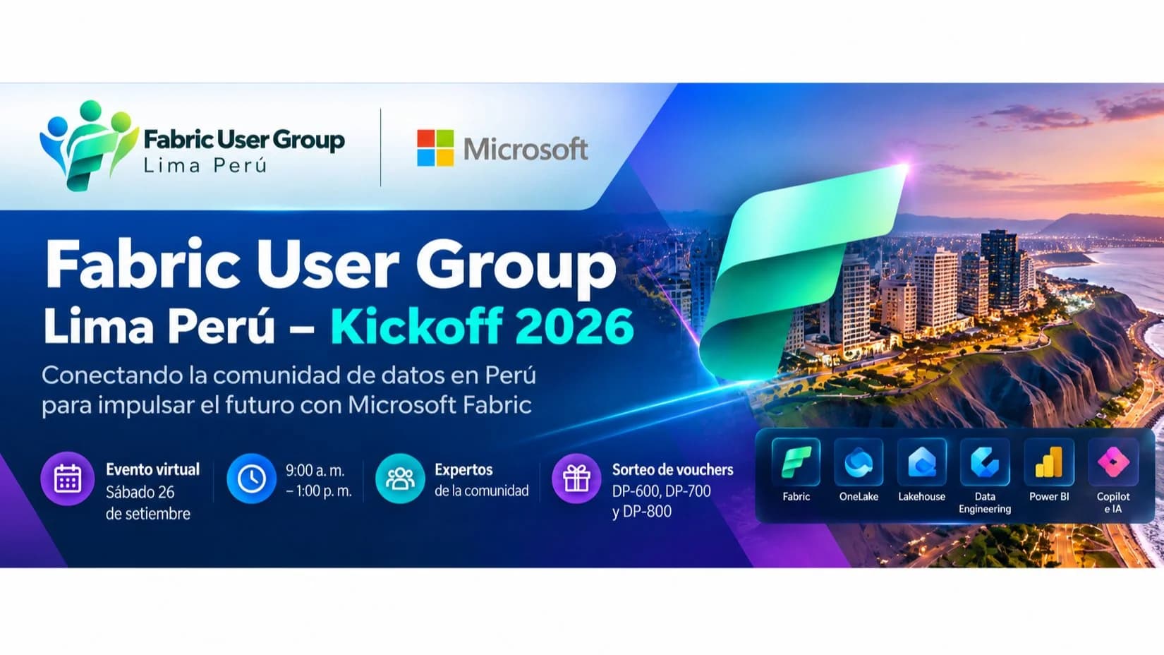 Portada de Fabric User Group Lima Perú– Kickoff 2026