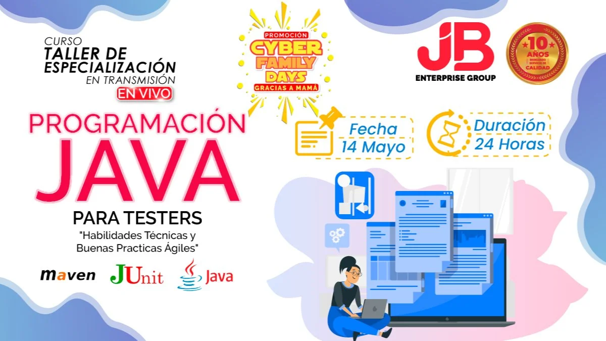 Portada de Curso Taller “Programación para Testers"