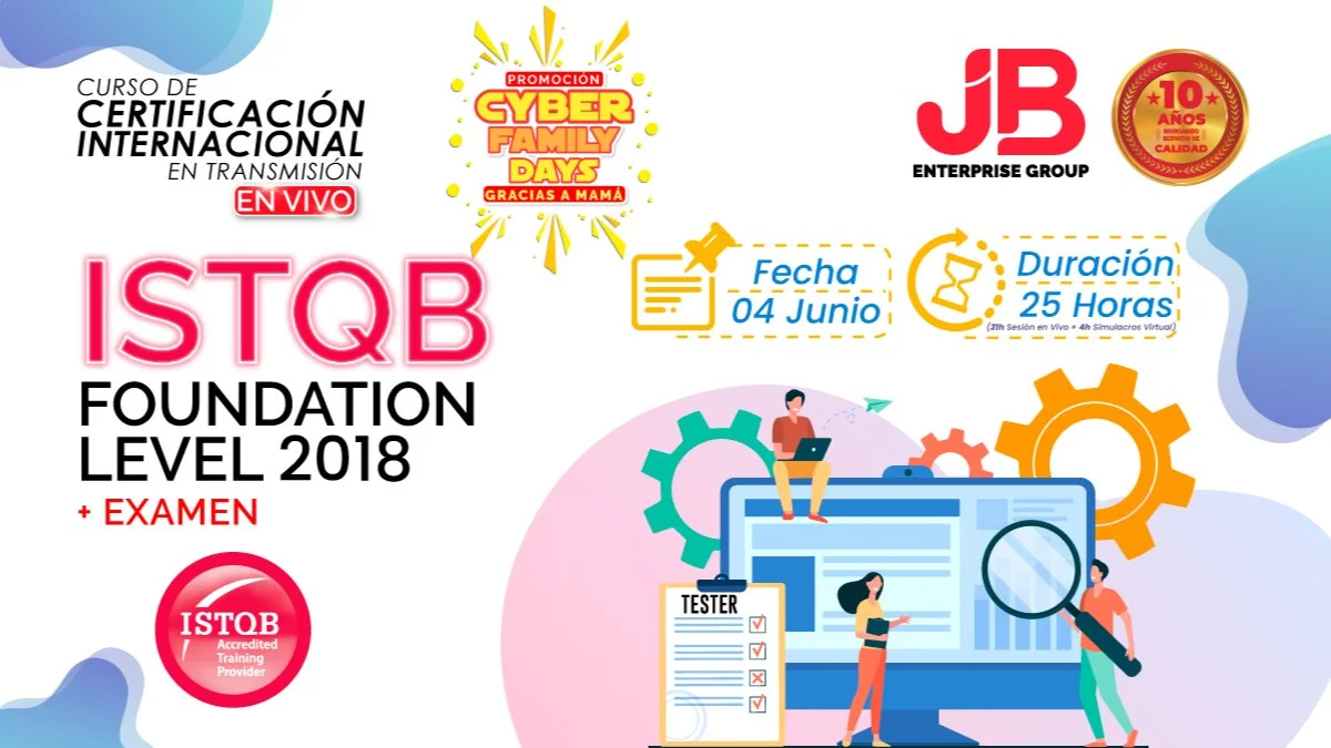 Portada de Certificacion: ISTQB FOUNDATION LEVEL 2018 "Preparación+Examen Internacional"