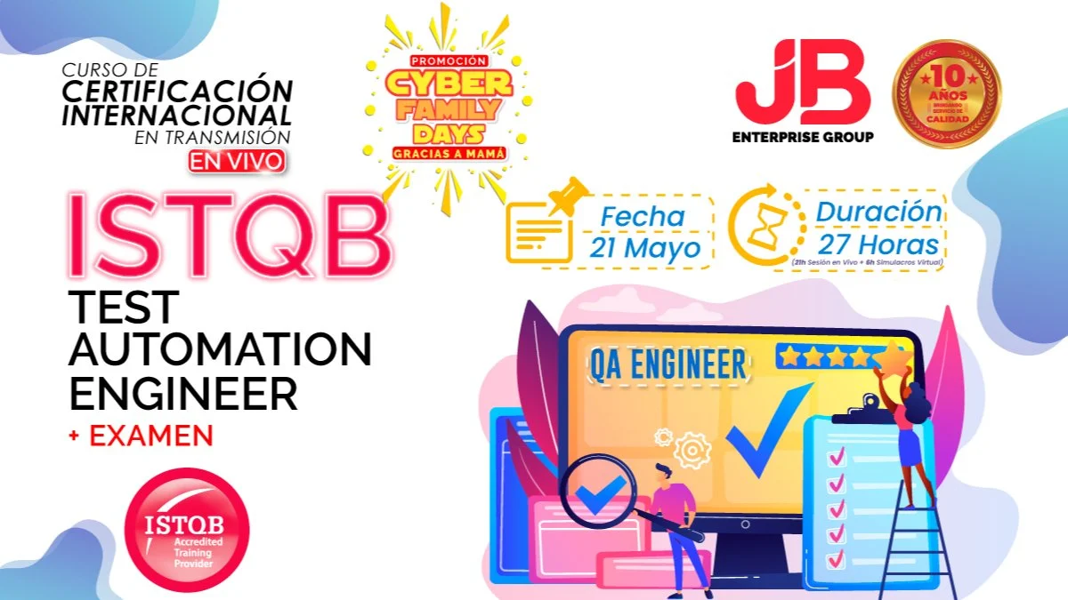 Portada de Certificacion:ISTQB Test Automation Engineer"Preparacion + Examen Internacional"