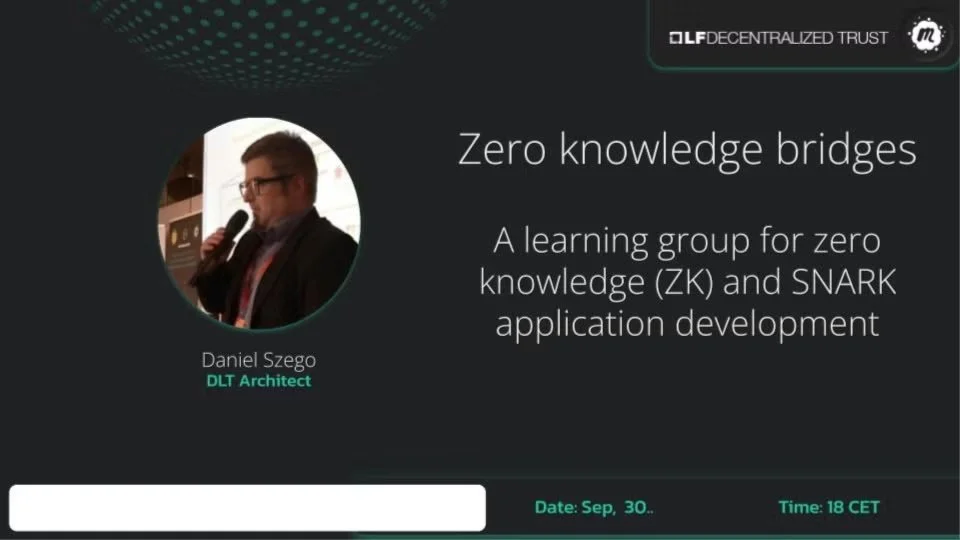 Portada de ZK Learning Group: Zero Knowledge Bridges