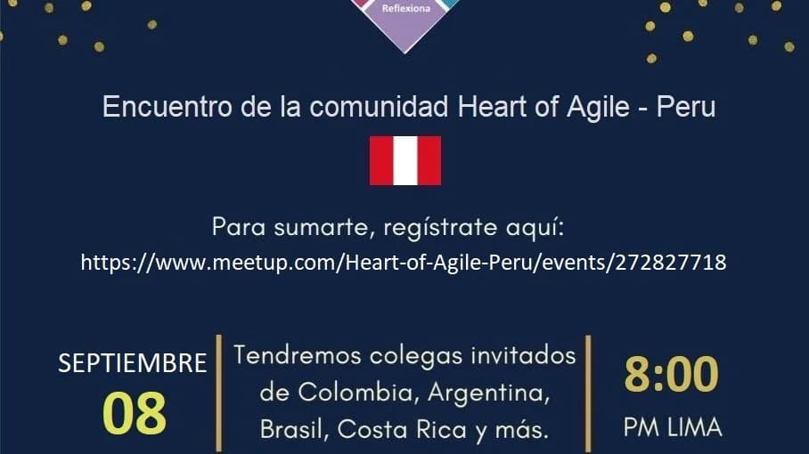 Portada de Encuentro de la comunidad Heart of Agile - Peru