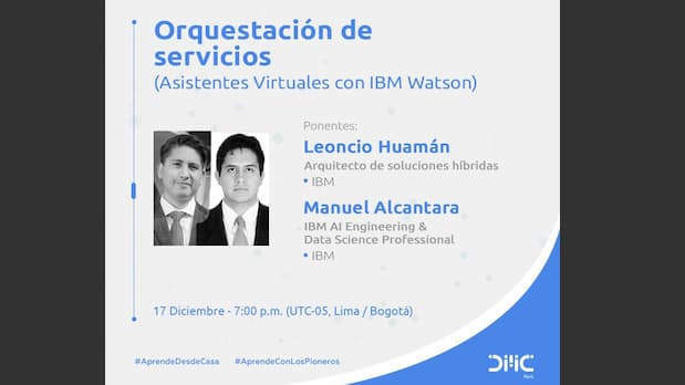 Portada de Asistentes virtuales con IBM Watson - Orquestación de servicios