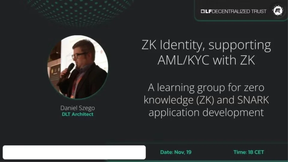 Portada de ZK Learning Group: ZK Identity, supporting AML/KYC with ZK