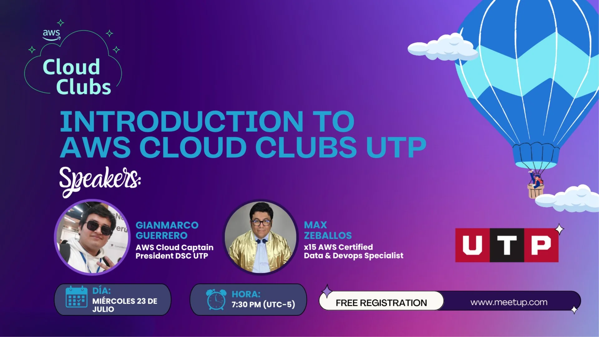 Portada de Introduction to AWS Cloud Clubs UTP