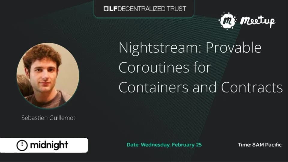Portada de Nightstream: Provable Coroutines for Containers and Contracts