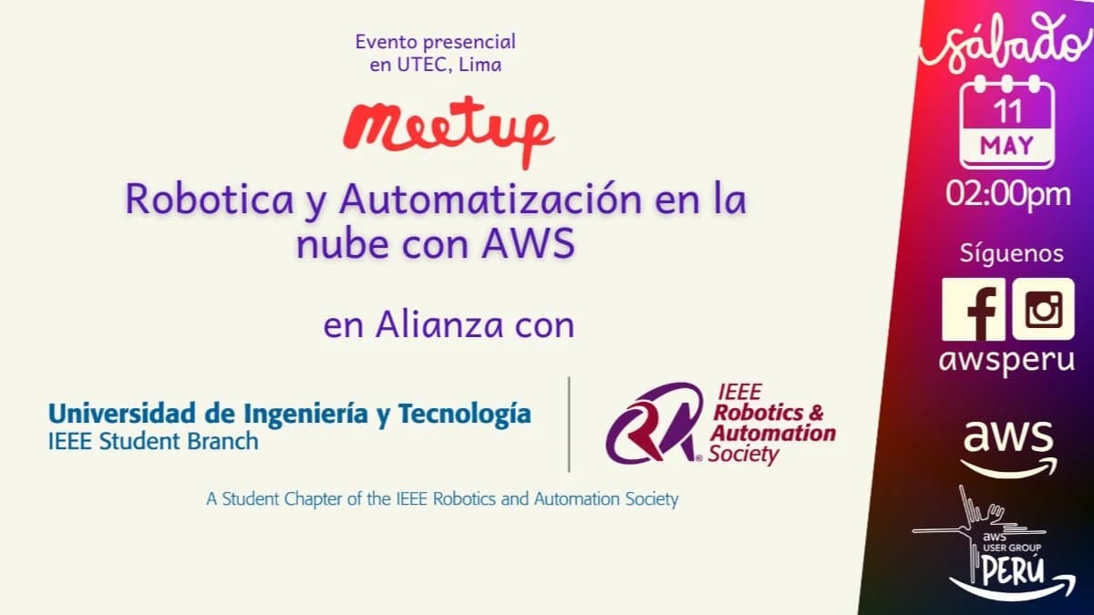 Portada de Robotica y automatización en la nube de AWS