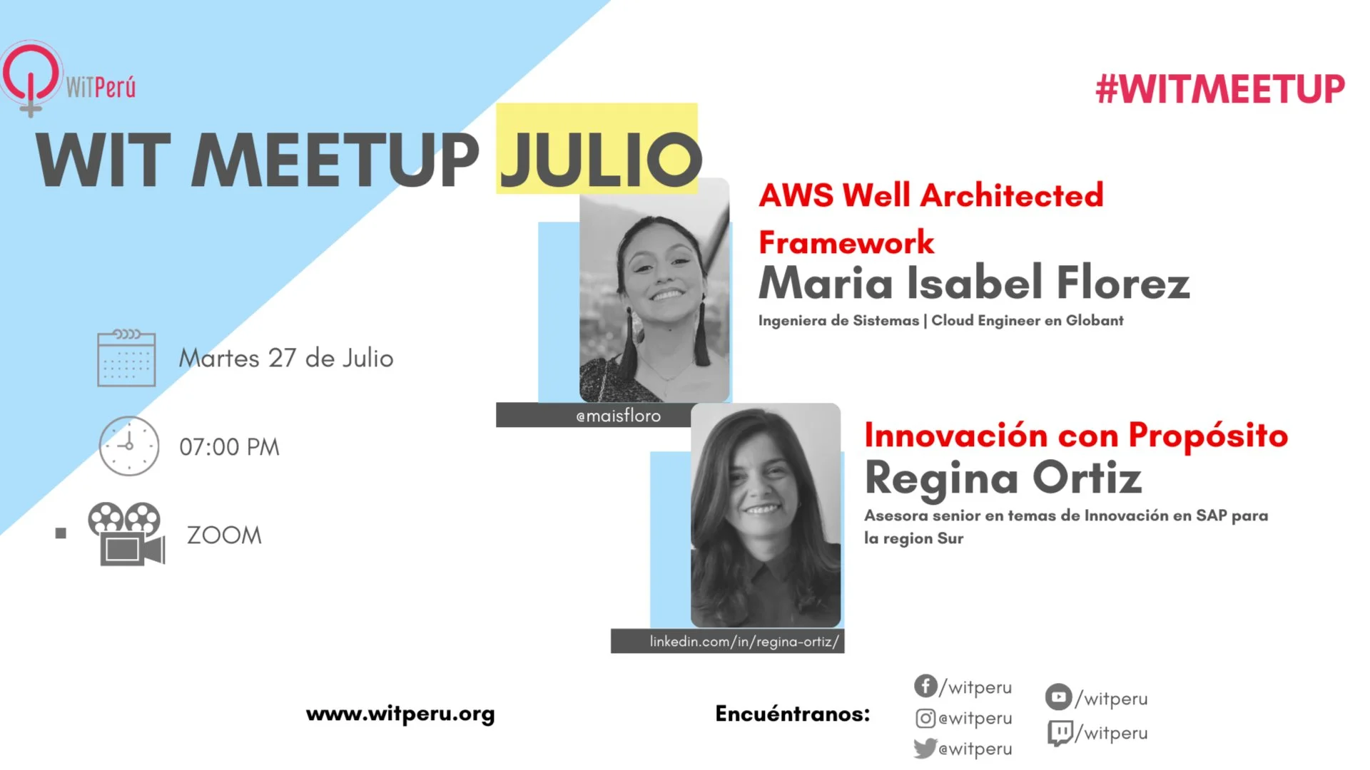 Portada de WITMeetup Julio: AWS Well Architected Framework + Innovación con Propósito