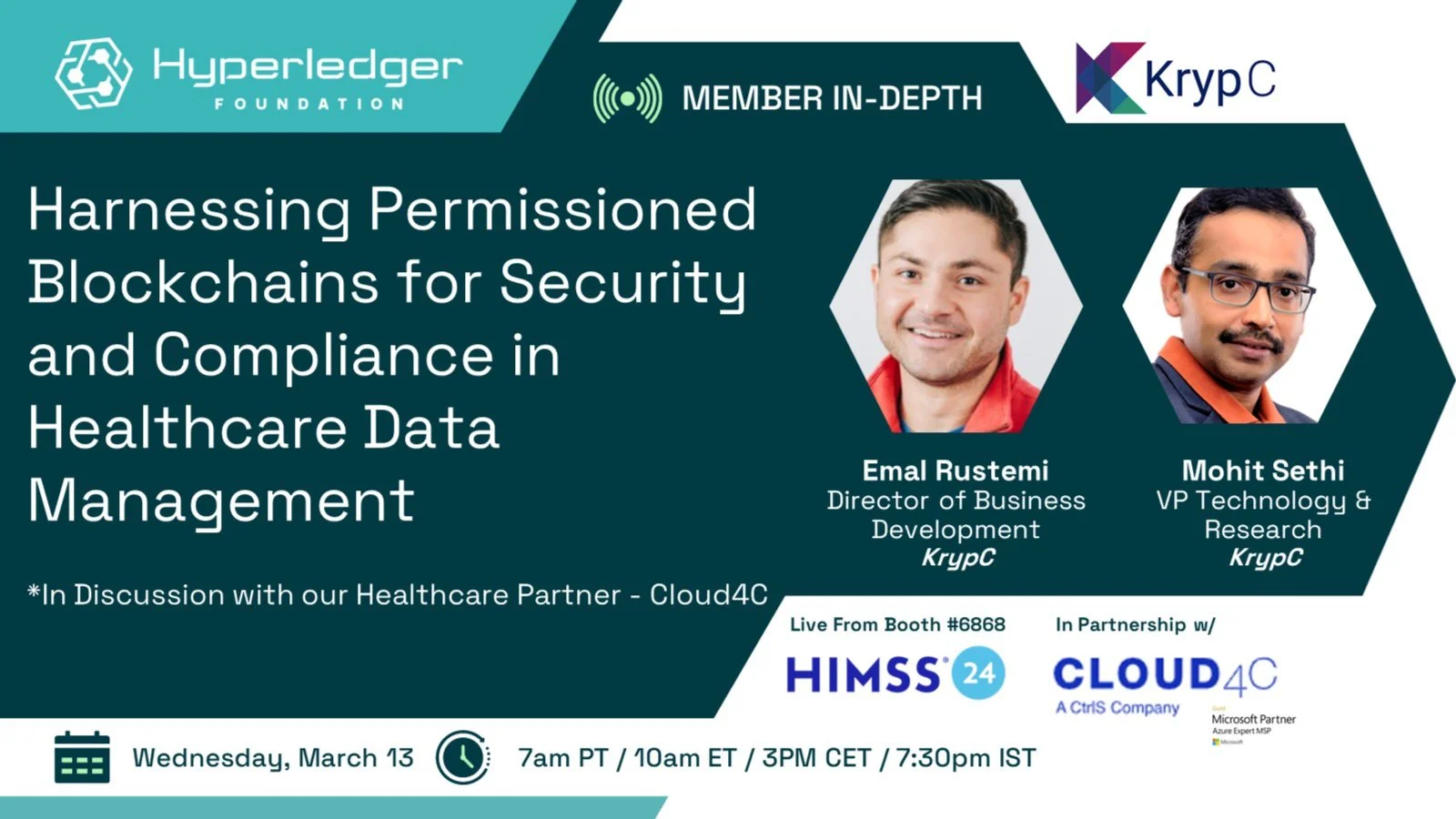 Portada de Webinar with KrypC: Secure & Compliant Healthcare Data with Hyperledger Fabric