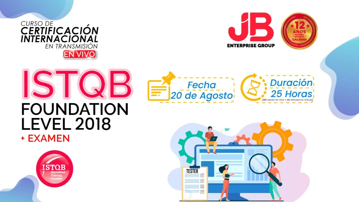 Portada de CURSO EN VIVO: ISTQB FOUNDATION LEVEL 2018 + EXAMENCURSO EN