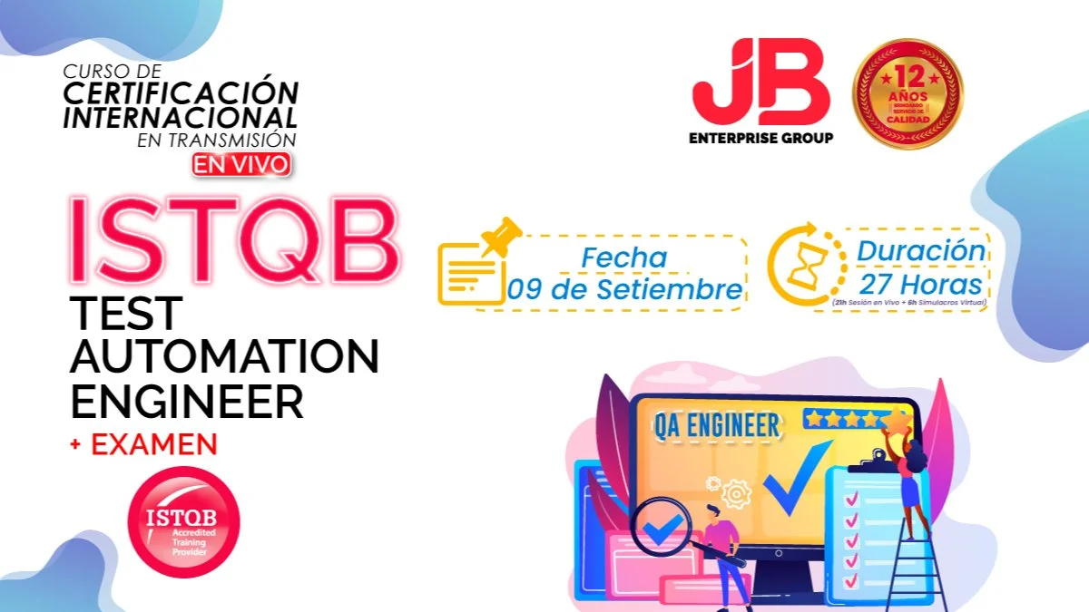 Portada de CURSO EN VIVO :ISTQB Test Automation Engineer