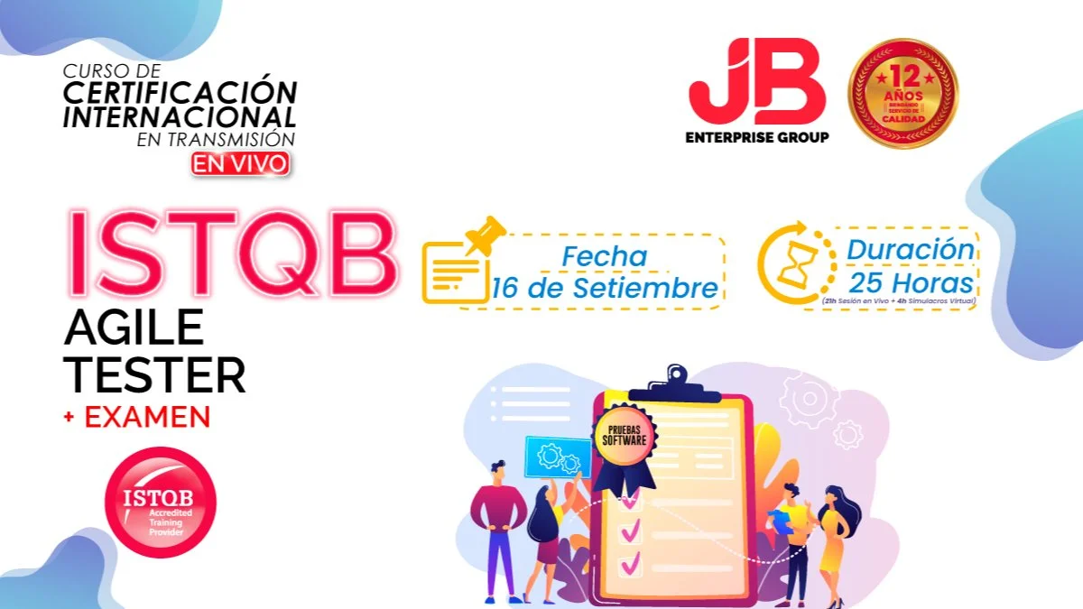 Portada de CURSO EN VIVO: “ISTQB AGILE TESTER +EXAMEN"