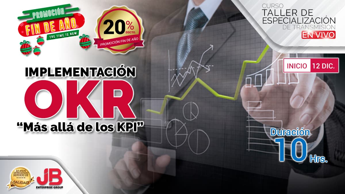 Portada de Curso de Transmisión en Vivo: Implementación OKR "Más allá de los KPI"