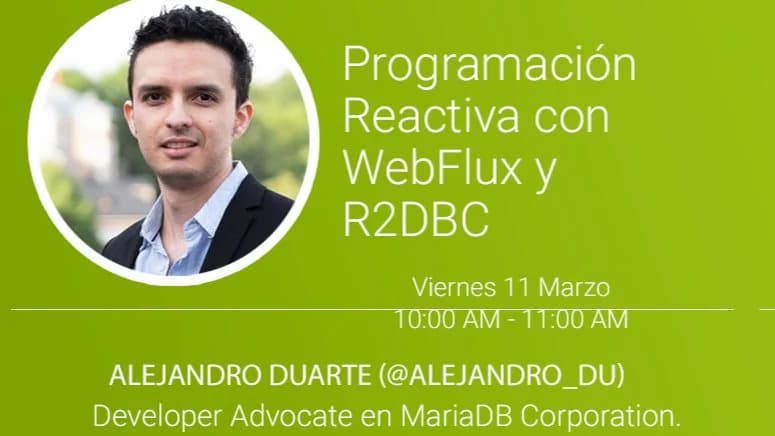 Portada de Programación Reactiva con WebFlux y R2DBC