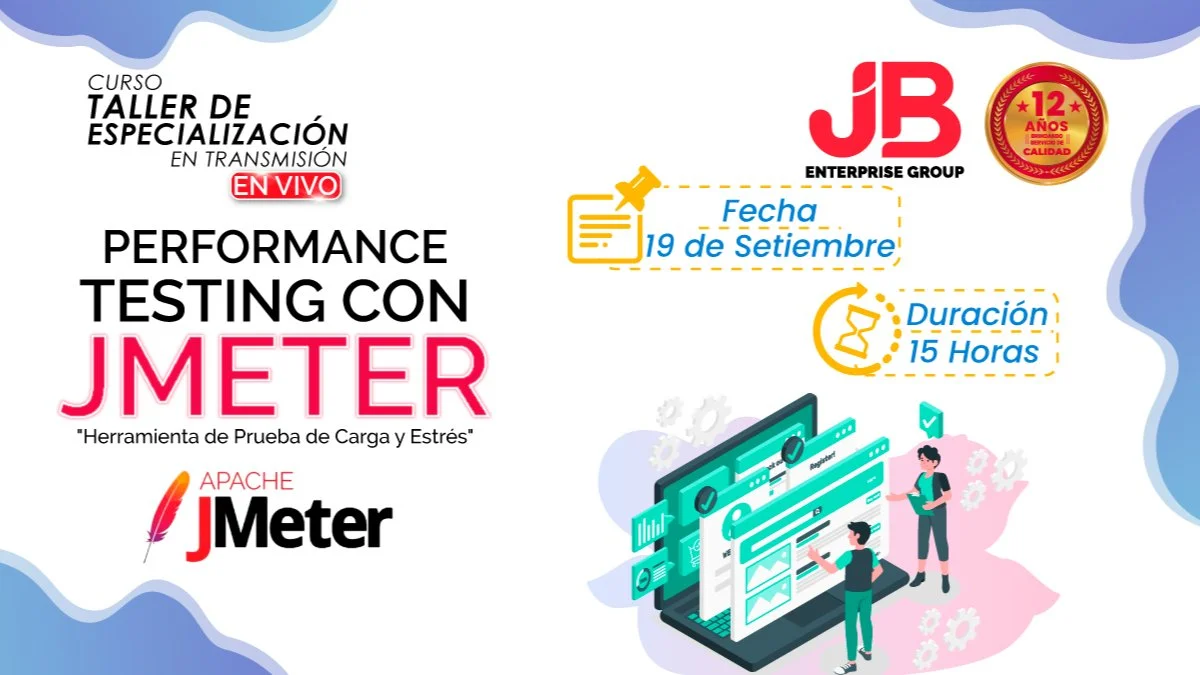 Portada de CURSO EN VIVO: PERFORMANCE DE JMETER