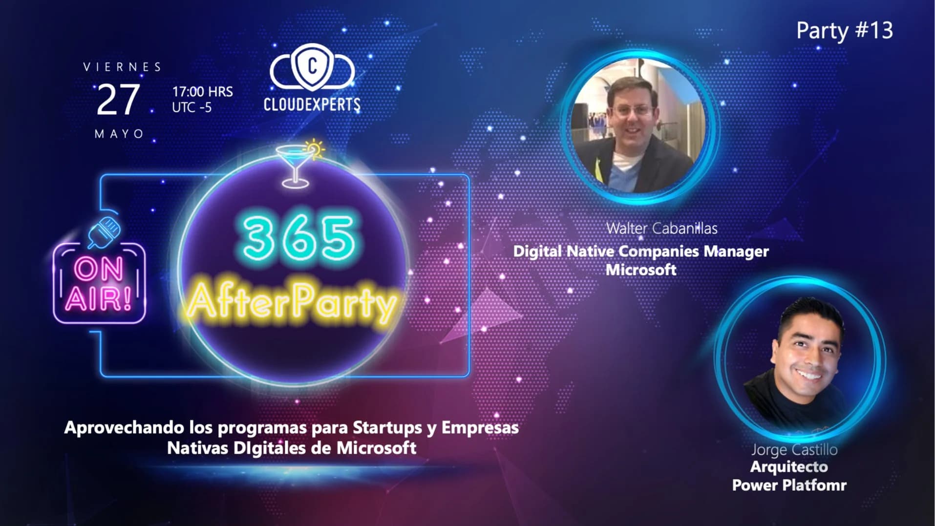 Portada de AfterParty13 - Programas para Startups y Empresas Nativas DIgitales de Microsoft