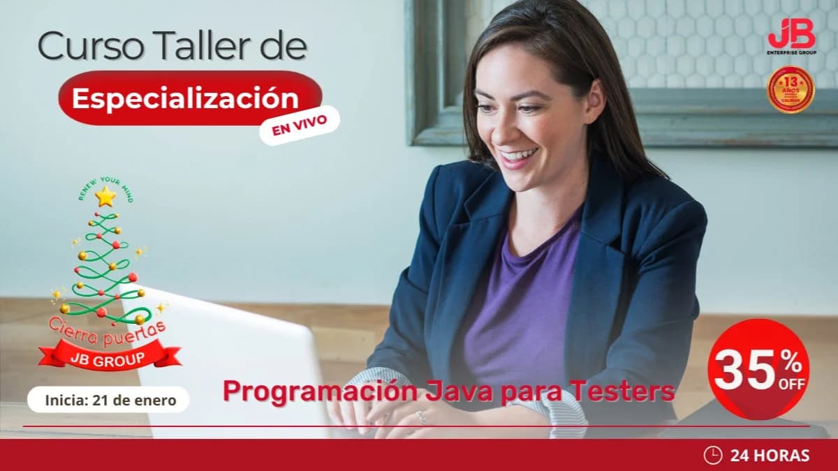 Portada de CIERRA PUERTAS JB GROUP "RENEW YOUR MIND": PROGRAMACIÓN JAVA PARA TESTERS