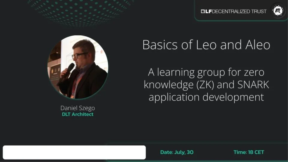 Portada de ZK Learning Group: Basics of Leo and Aleo