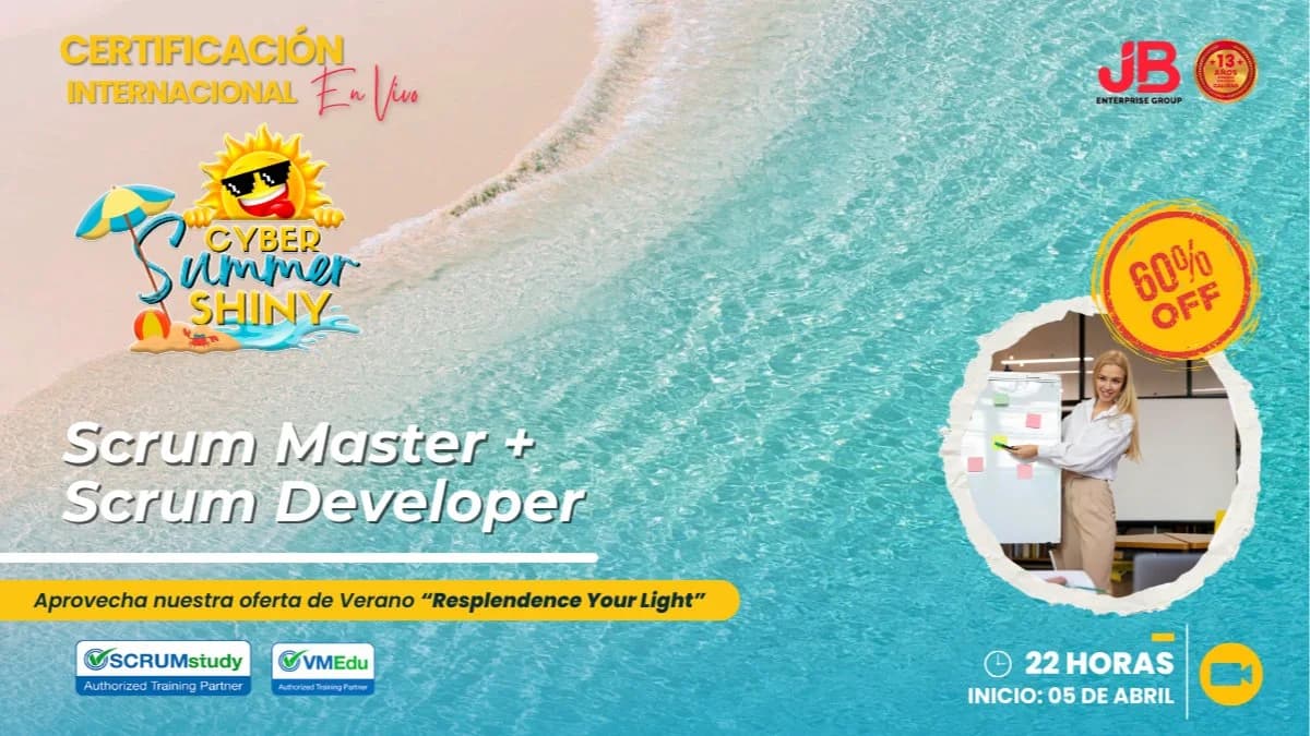 Portada de CYBER SUMMER SHINY: SCRUM MASTER + SCRUM DEVELOPER