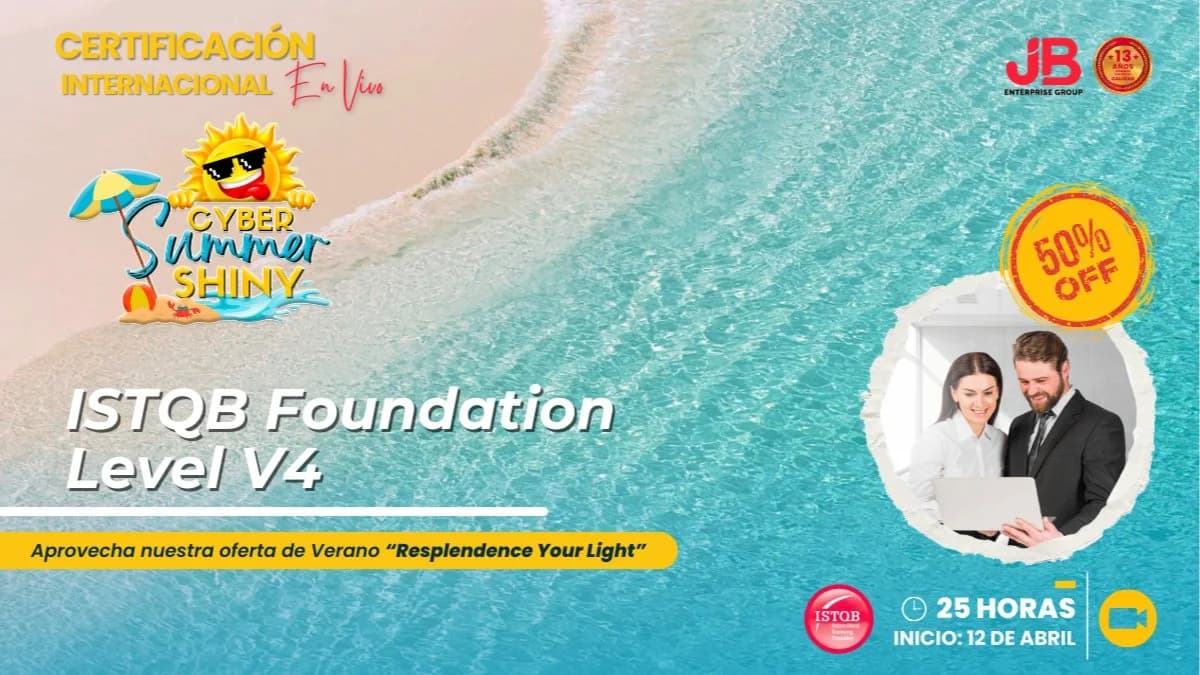 Portada de CYBER SUMMER SHINY: CERTIFICACION ISTQB FOUNDATION LEVEL V4 + EXAMEN
