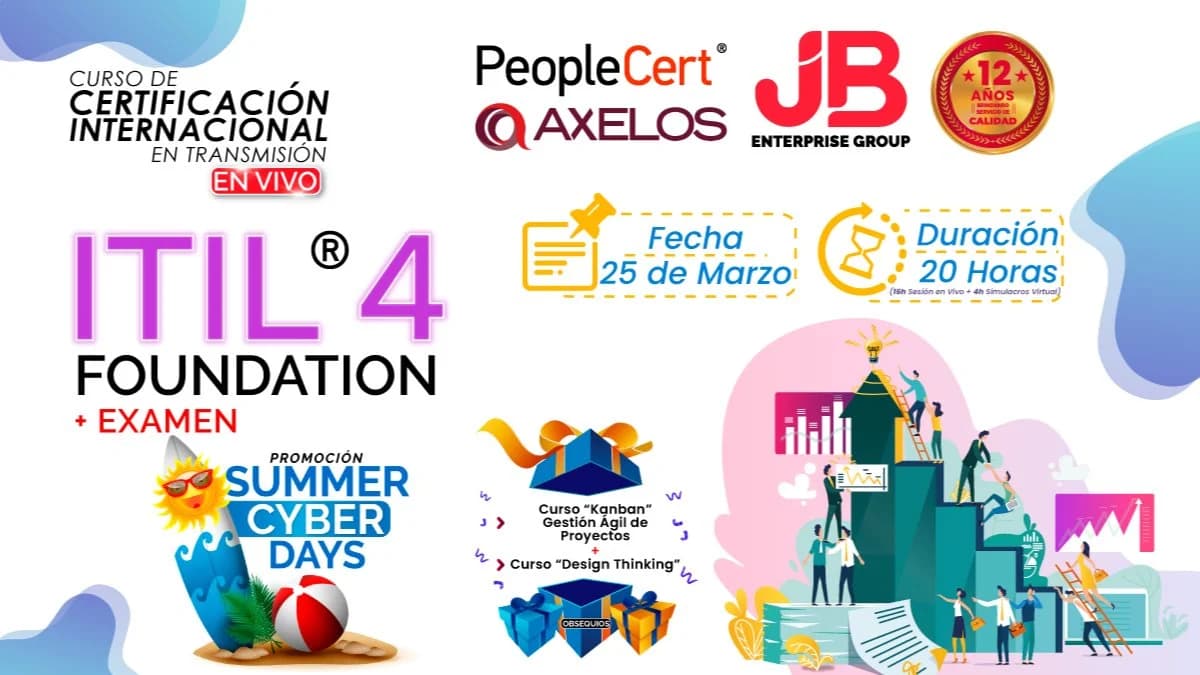 Portada de PROMOCIÃN ððððððððð: ITIL4 FOUNDATION + EXAMEN