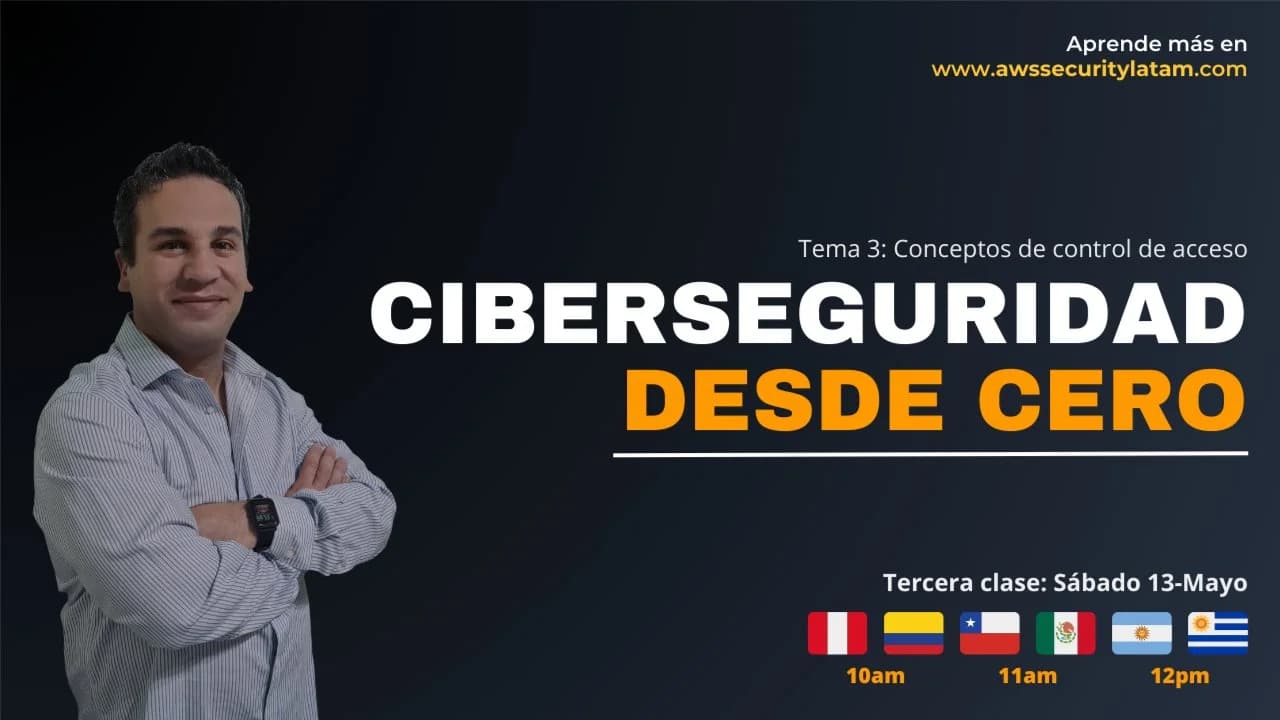 Portada de Bootcamp de Ciberseguridad desde cero: 3️⃣ Conceptos de control de acceso