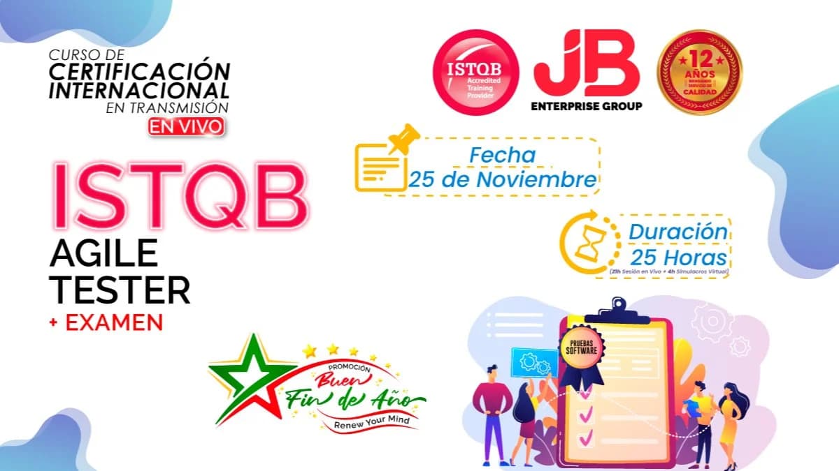 Portada de PROMO BUEN FIN DE AÑO: ISTQB AGIL TESTER
