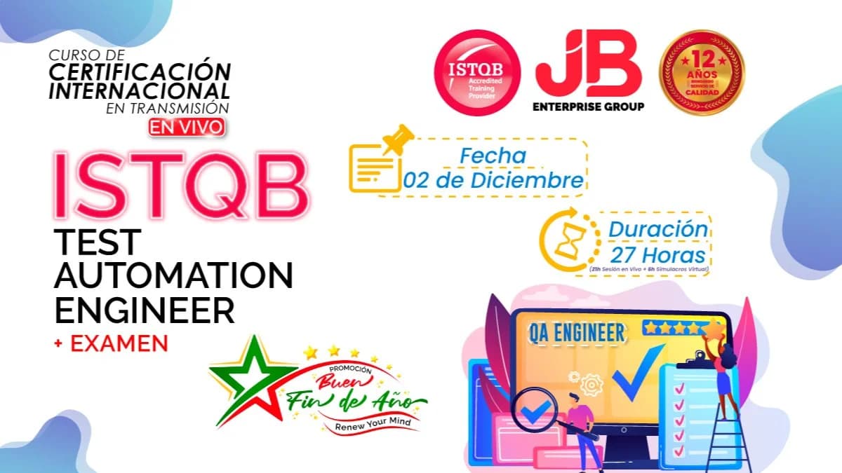 Portada de PROMO BUEN FIN DE AÑO :ISTQB Test Automation Engineer