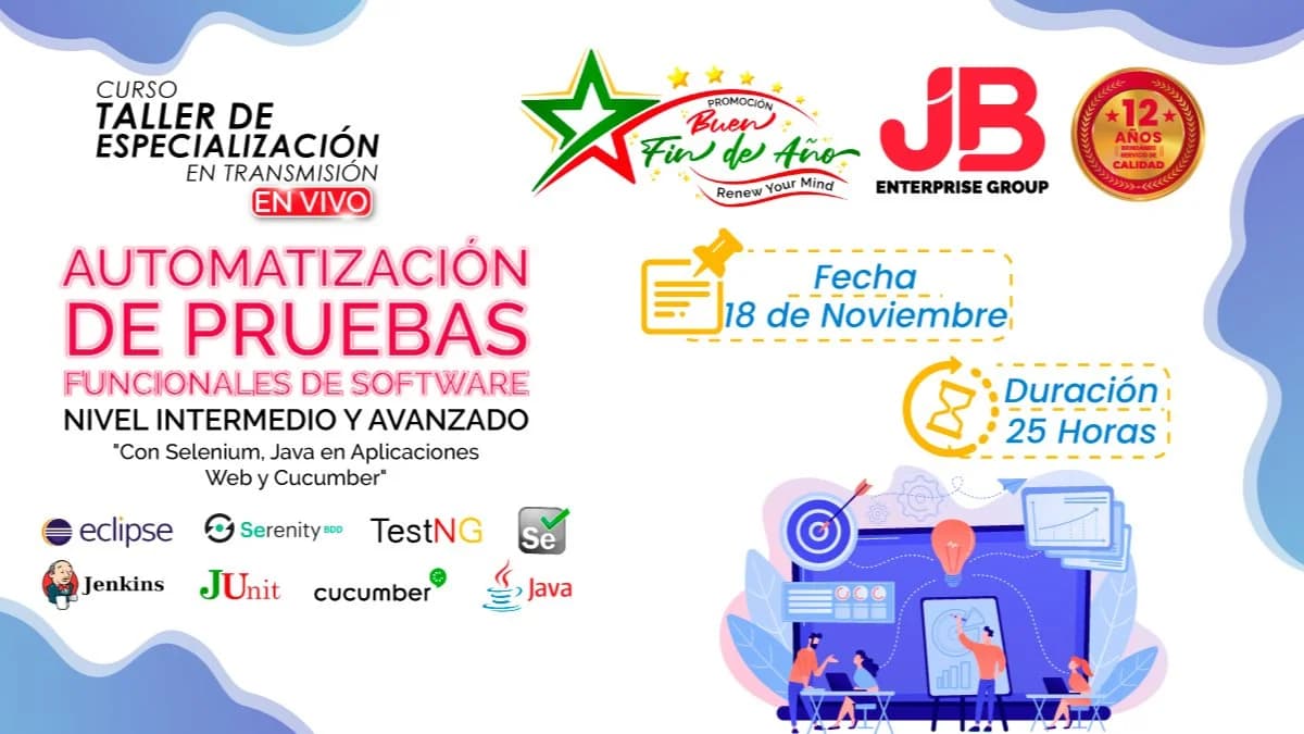 Portada de PROMO BUEN FIN DE AÑO: AUTOMATIZACIÓN DE PRUEBAS FUNCIONALES DE SOFTWARE
