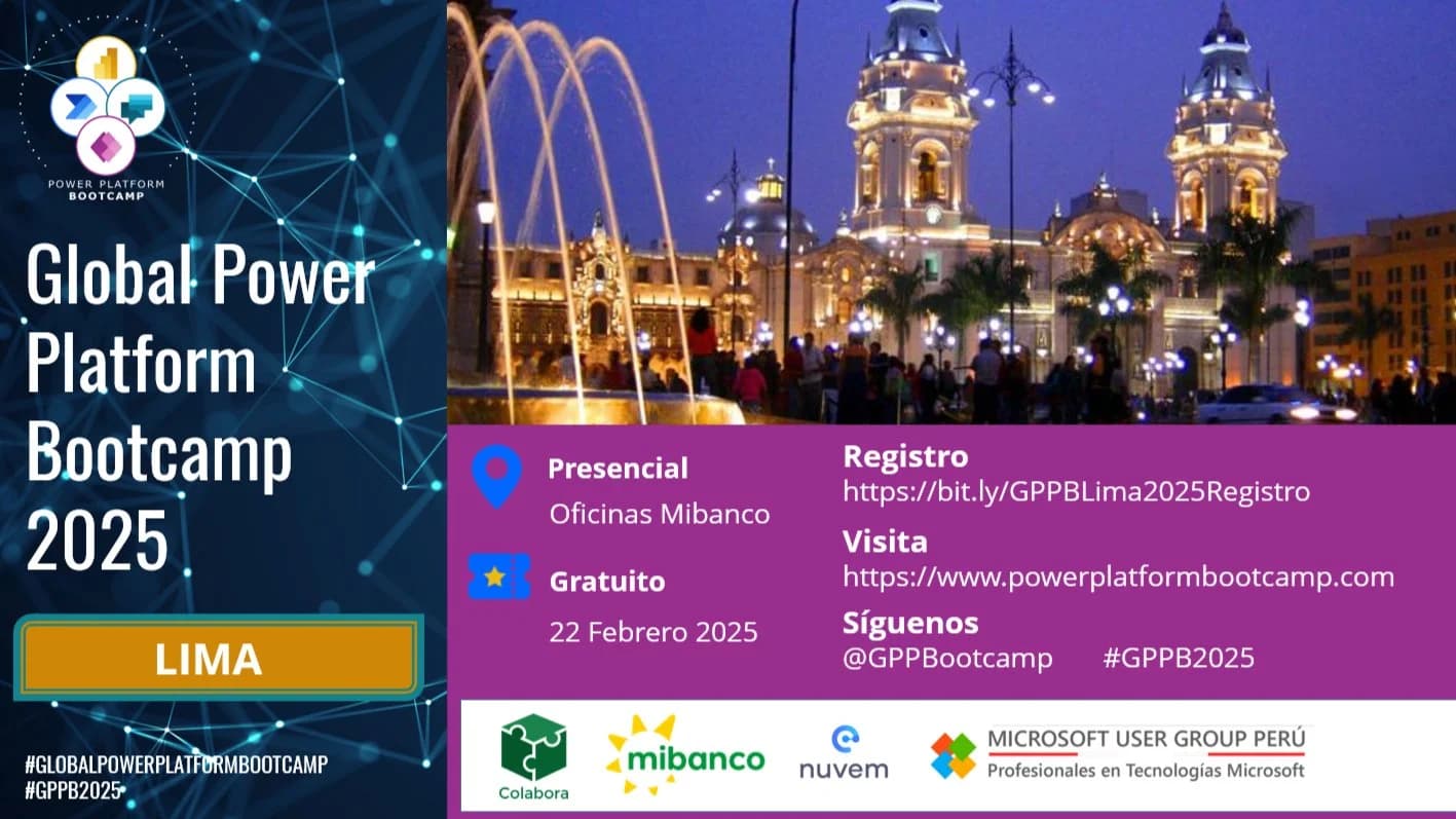 Portada de Global Power Platform Bootcamp Lima 2025