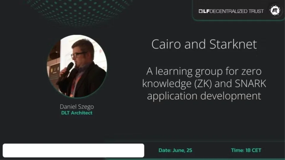Portada de ZK Learning Group: Cairo and Starknet