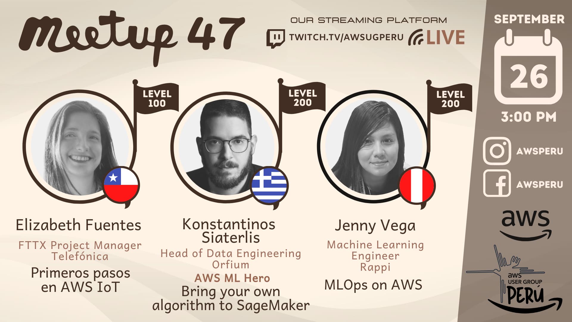 Portada de AWS Meetup #47 ML Day con Sagemaker, MLOps y Primeros pasos con AWS IoT